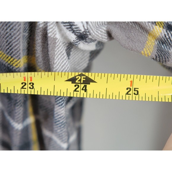 Woolrich Men’s Button Down Flannel‎ XL Plaid Black Yellow - Picture 5 of 7